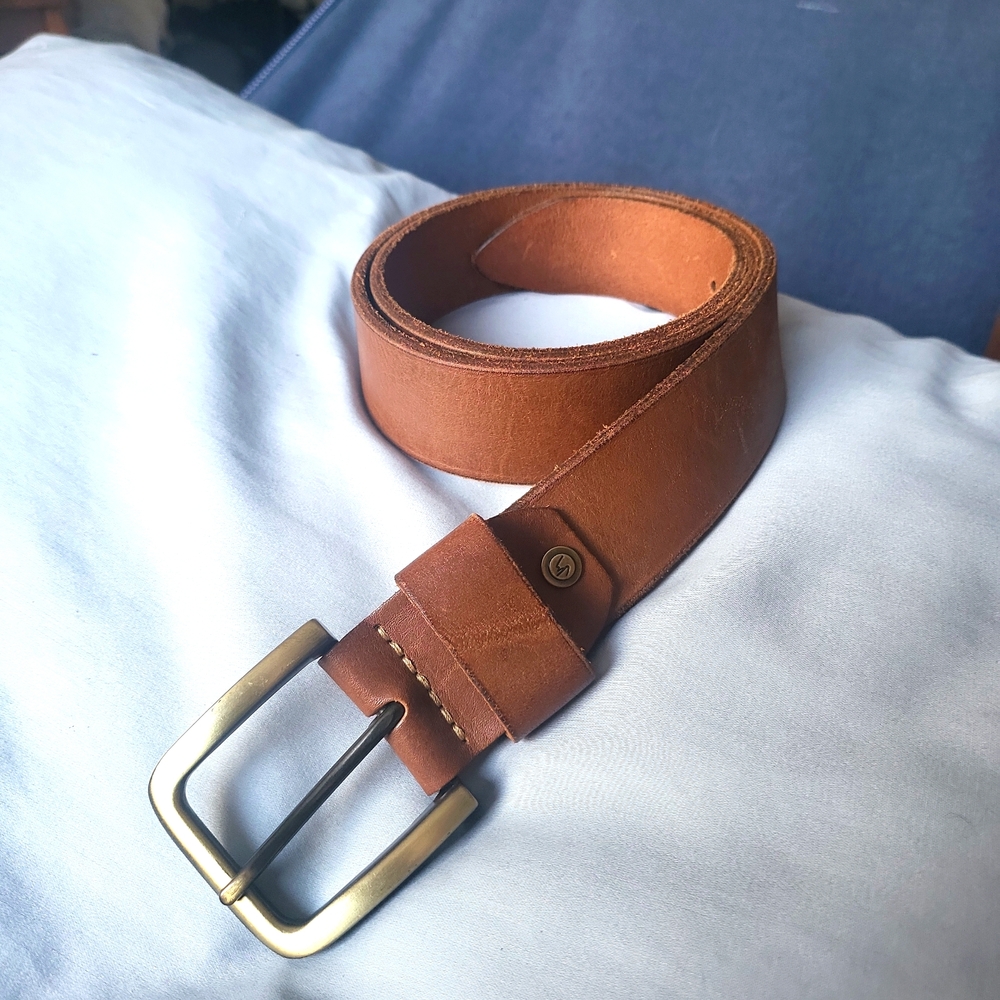 Velez Men Genuine Leather Belt Size 34 Brown